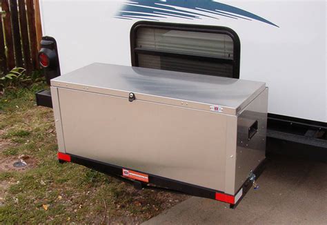 metal push carrier for boxes|aluminum hitch cargo box.